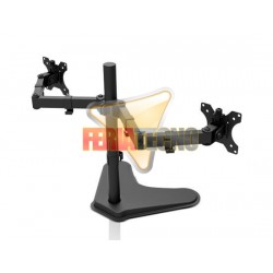 SOPORTE DE ESCRITORIO DOBLE LCD HASTA 32", CON BASE